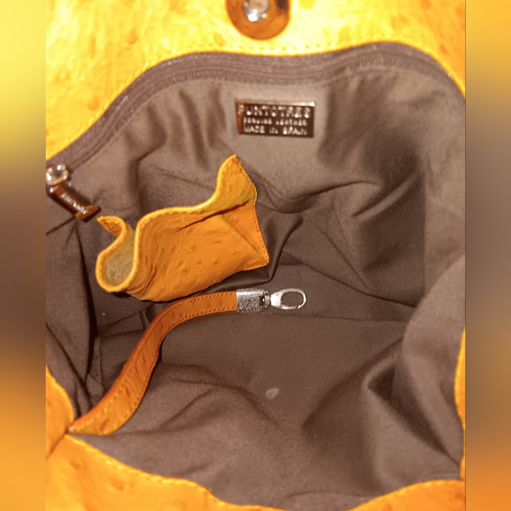 Puntotres Spain Vintage Ostrich Leather Bag - Picture 6 of 6